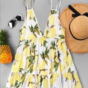 Lemon Printed Cami Dress